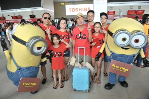 Minions gây sốt trên tàu bay vietjet