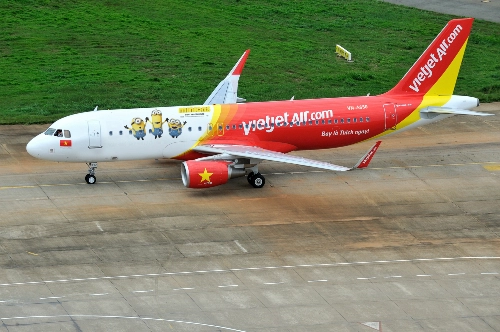 Minions gây sốt trên tàu bay vietjet