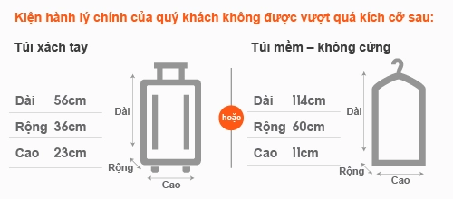 Một số lưu ý khi mang hành lý xách tay lên máy bay