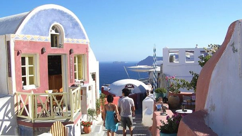 Những mảng màu quyến rũ ở santorini