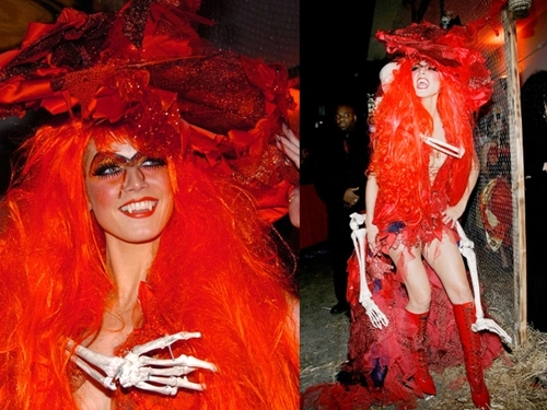 Những trang phục halloween kinh dị của heidi klum