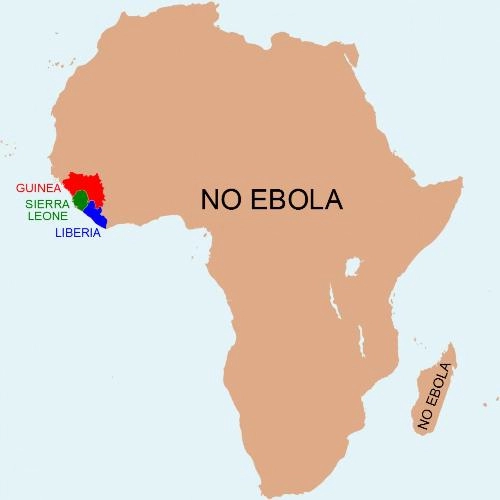 Những vùng không ebola ở châu phi