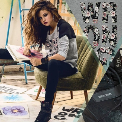 Selena gomez trong bst xuân hè của adidas neo