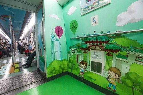 Trung quốc trang trí tàu điện ngầm giúp giảm căng thẳng