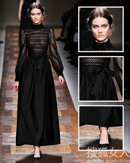Váy đen lôi cuốn của valentino cho thu đông 2012