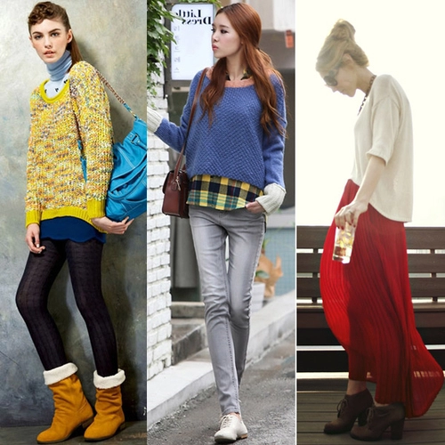 3 phong cách áo len thịnh hành mùa đông 2012