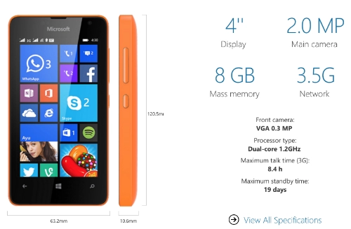 Ảnh microsoft lumia 430