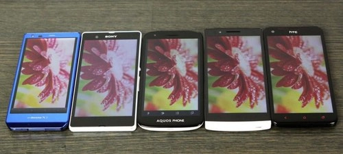Ảnh so sánh màn hình 5 mẫu smartphone màn hình khủng