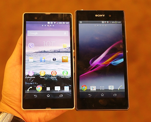 Ảnh so sánh xperia z1 và xperia z