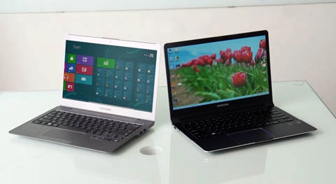 Ảnh thực tế hai laptop đầu tiên chạy windows 8 của samsung