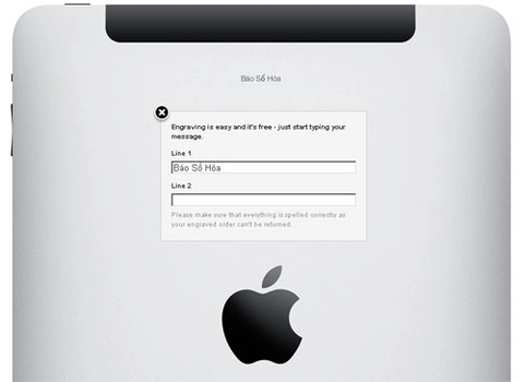 Apple cho phép khắc tên miễn phí lên ipad