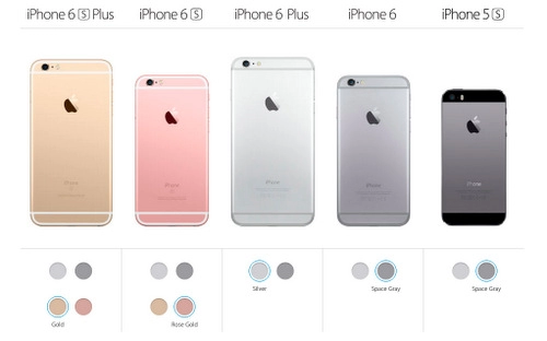 Apple giảm giá iphone 5s 6 và 6 plus dừng bán bản màu vàng