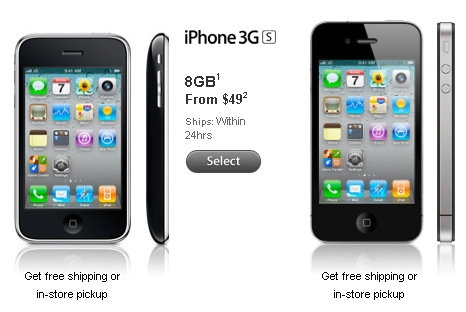 Apple hạ giá iphone 3gs còn 49 usd