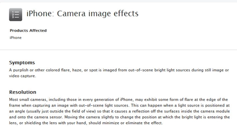 Apple khuyên người dùng tự xử lý lỗi camera iphone 5 bằng tay