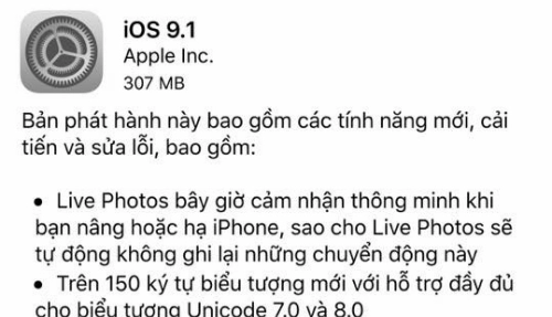 Apple ra ios 91 nâng cấp chụp ảnh live photos cho iphone 6s