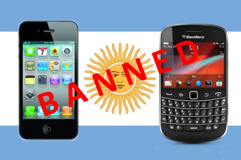 Argentina cấm cửa iphone và blackberry