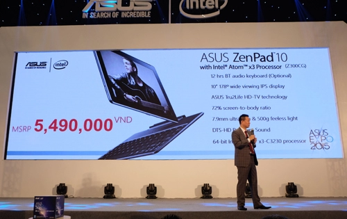 Asus zenpad 10 ra mắt với giá 549 triệu đồng