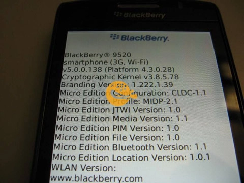 Blackberry storm 2 kết nối wi-fi