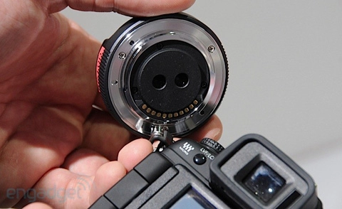Camera 3d thay ống kính của panasonic