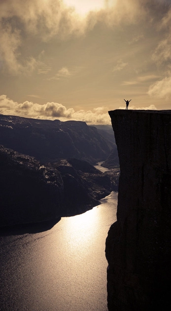 Cảnh đẹp của vách đá preikestolen