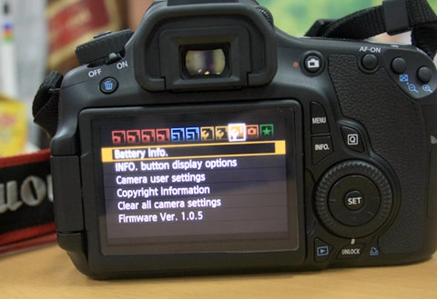 Canon 60d được nâng cấp firmware v109