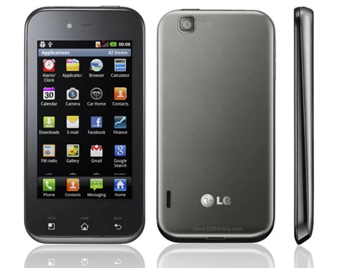 Cấu hình chính thức của lg optimus sol