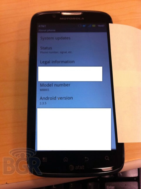 đàn em của motorola atrix lộ ảnh