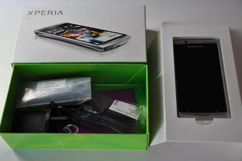 đập hộp xperia arc