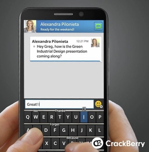 Điện thoại blackberry 10 kiểu dáng trượt đầu tiên