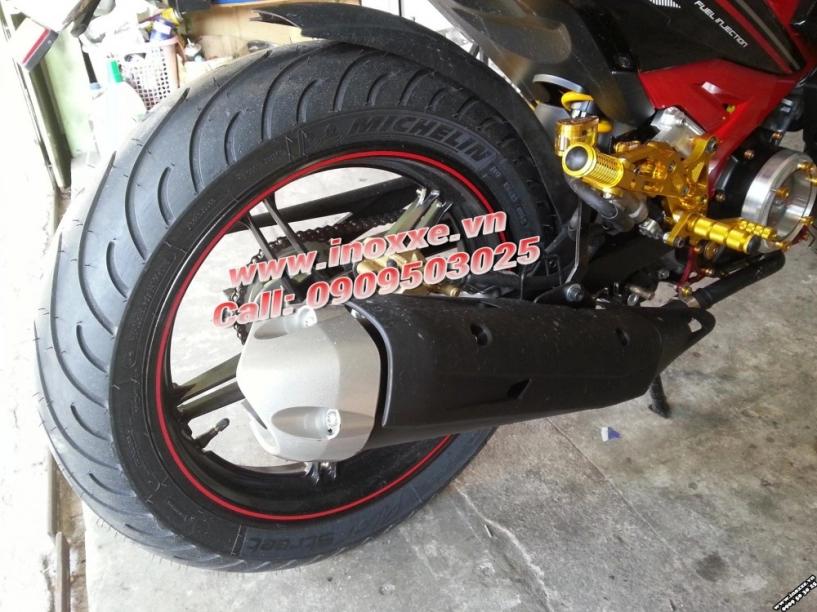 Đồ chơi exciter 150 đuôi cá cnc lốp sau michelin chắn bùn trước indo