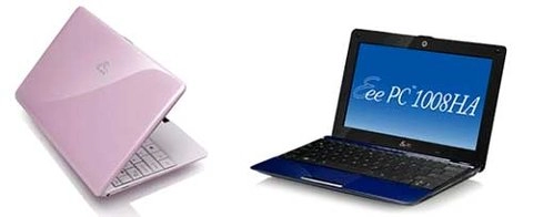 Eee pc 1008ha thêm 2 màu xanh và hồng