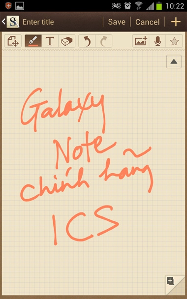 Galaxy note chính hãng lên android 403