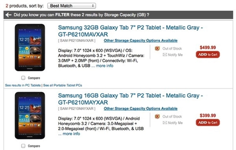 Galaxy tab 7 plus bắt đầu cho đặt hàng