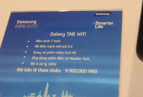 Galaxy tab wi-fi giá 99 triệu ở vn