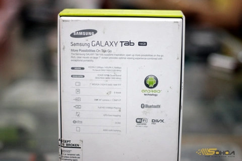 Galaxy tab xách tay về vn gần 20 triệu