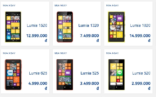 Giá nokia lumia 1020 giảm từ 15 đến 3 triệu đồng 