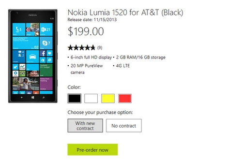 Giá nokia lumia 1520 ở mỹ rẻ hơn việt nam 200 usd