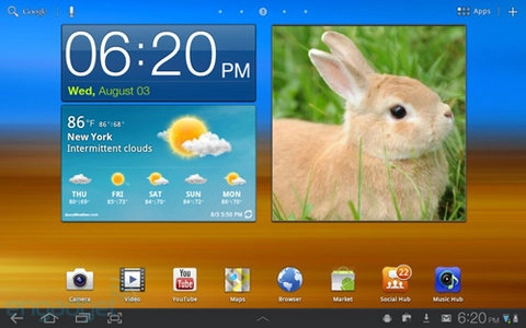 Giao diện touchwiz ux trên galaxy tab 101