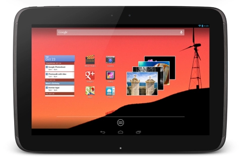 Google nexus 10 giá 400 usd màn hình nét hơn ipad 4