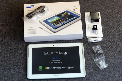 Hình ảnh đập hộp galaxy note 101 tại tp hcm