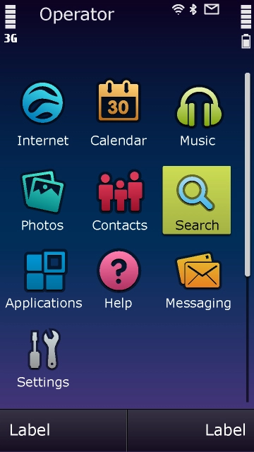 Hình ảnh giao diện symbian3