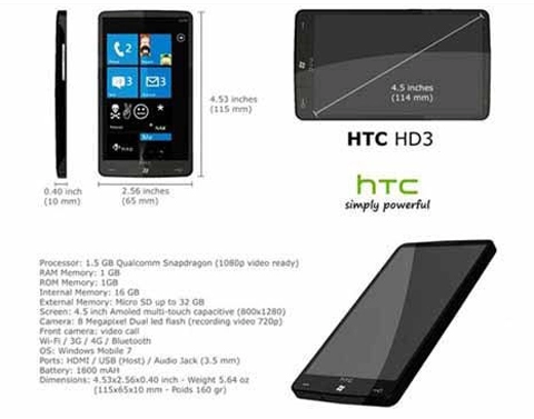 Htc hd3 - siêu phẩm chạy windows phone 7