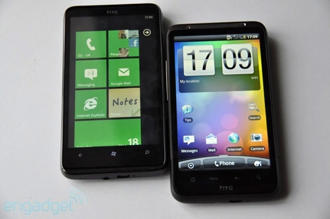 Htc hd7 vs desire hd