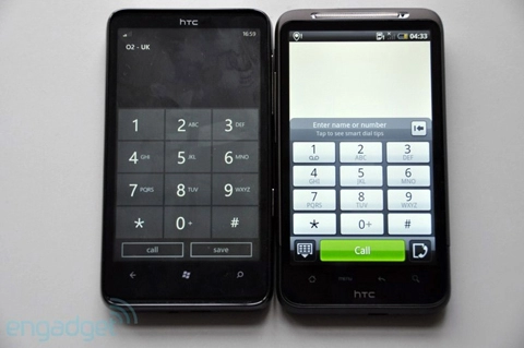 Htc hd7 vs desire hd