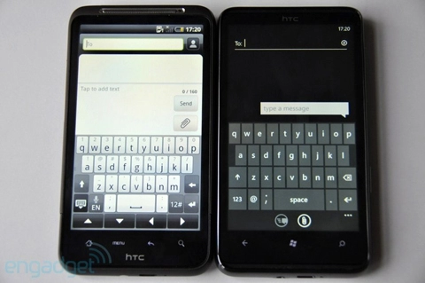 Htc hd7 vs desire hd