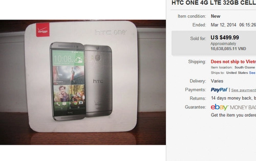 Htc one 2014 chưa ra mắt đã được rao bán giá 500 usd