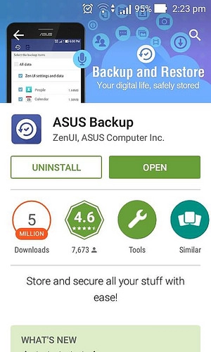 Hướng dẫn backup dữ liệu trên zenfone 2