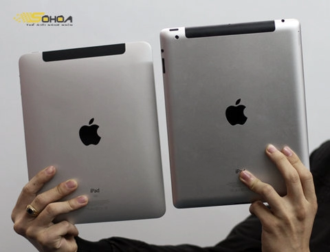 Ipad 2 đọ dáng với ipad bản đầu