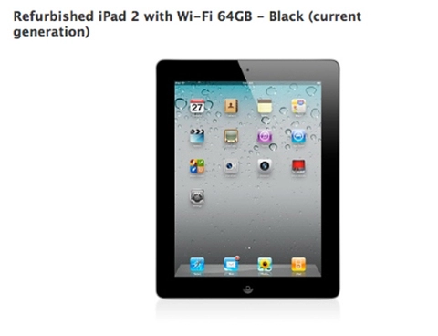 Ipad 2 refurbished thêm bản 16gb giá 419 usd