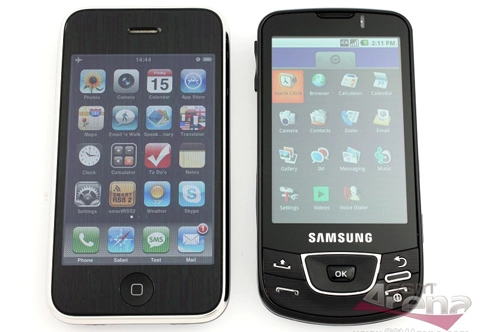 Iphone 3g vs samsung i7500 galaxy